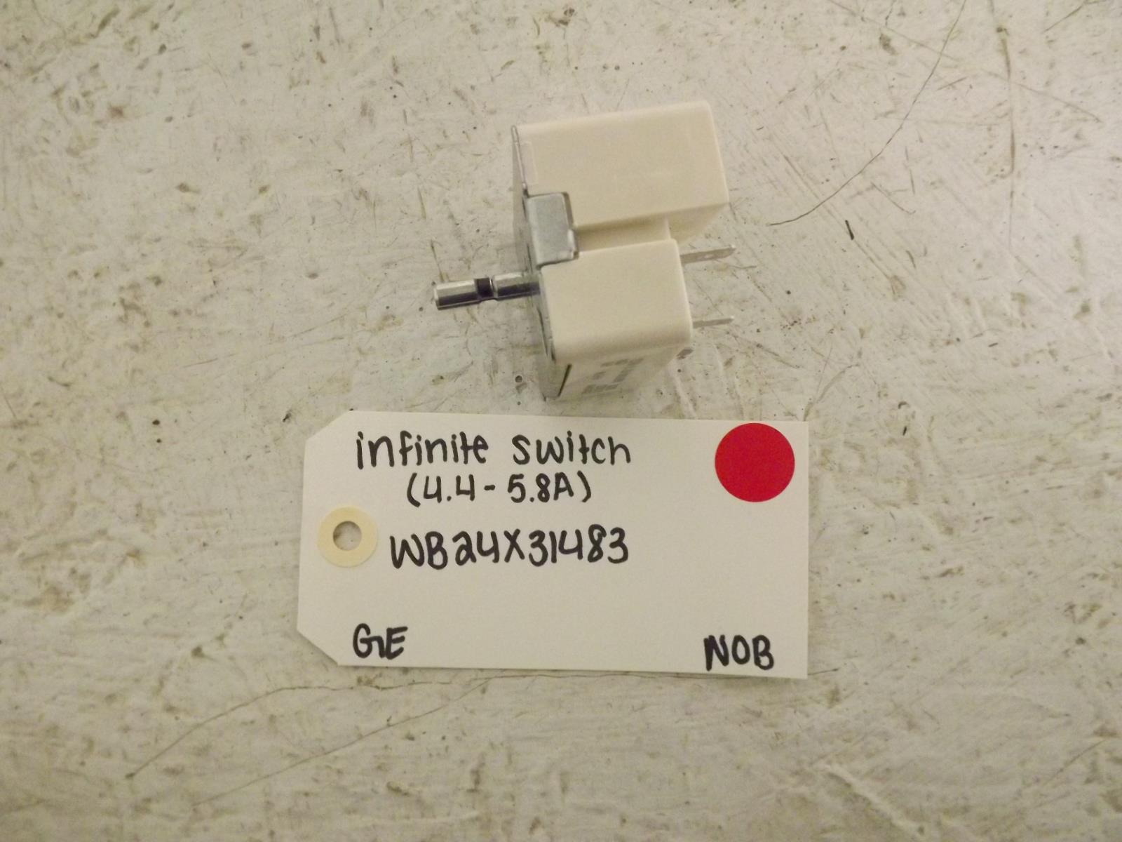 GE Range WB24X31483 Infinite Switch (4.4 - 5.8A) NOB GE Range WB24X31483 Infinite Switch (4.4 - 5.8A) NOB